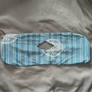 San Lorenzo Blue and White Strapless Bikini Top